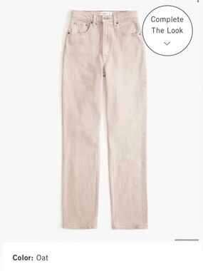 Abercrombie & Fitch Women's Straight-Leg Jeans in Oat